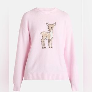 No Boundaries Fashion Icon Sweater Mid weight Deer Pink